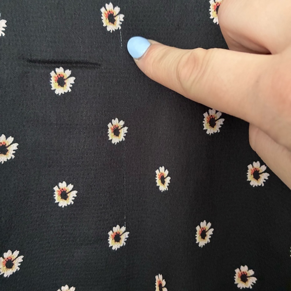 Ted Baker Black and White Fitted Long Sleeve Blouse - Picture 9 of 10